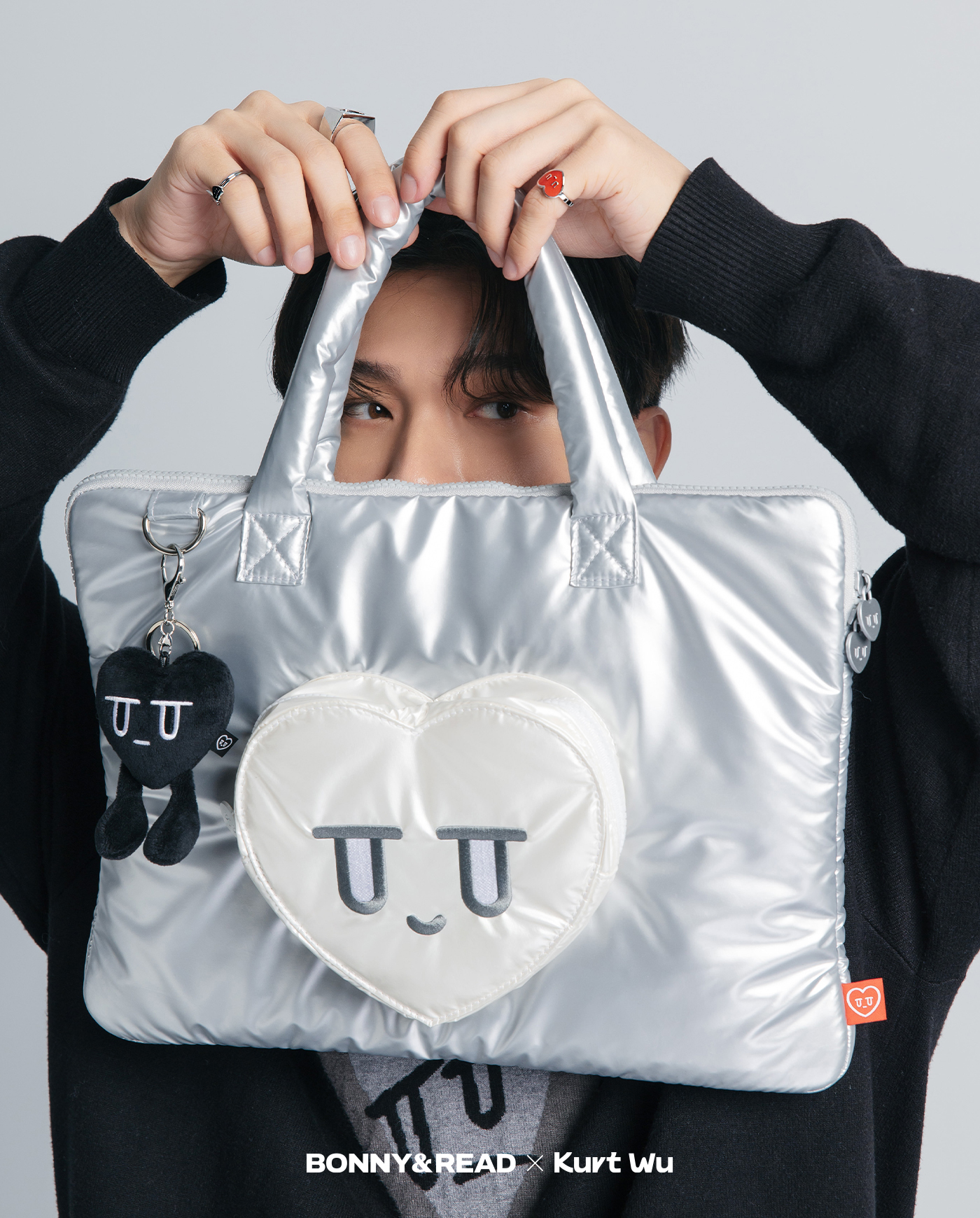 kurt聯名,kurt wu,吊飾,娃娃,娃娃吊飾,愛心吊飾,厭世愛心