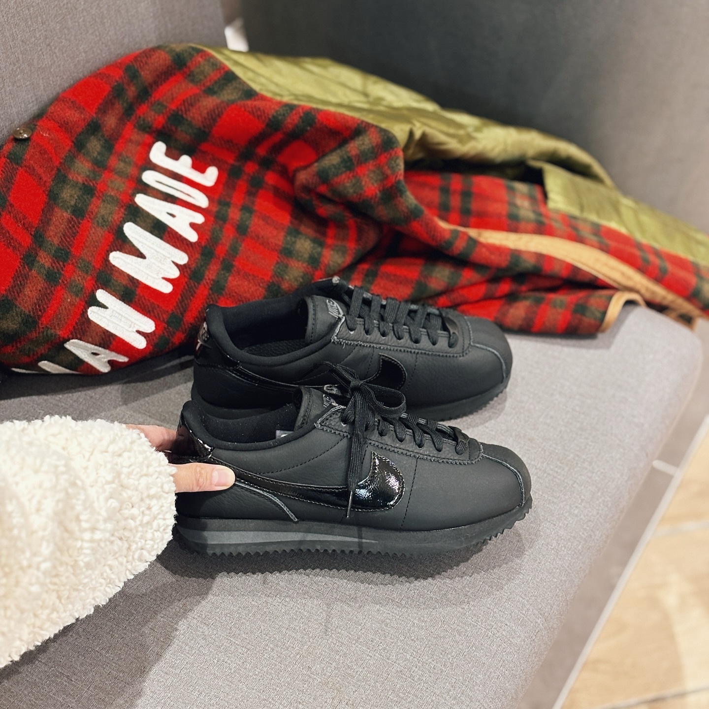 Nike Cortez 23 PRM 日本新款 全黑化 皮革 漆皮 阿甘 阿甘鞋 FB6877-002