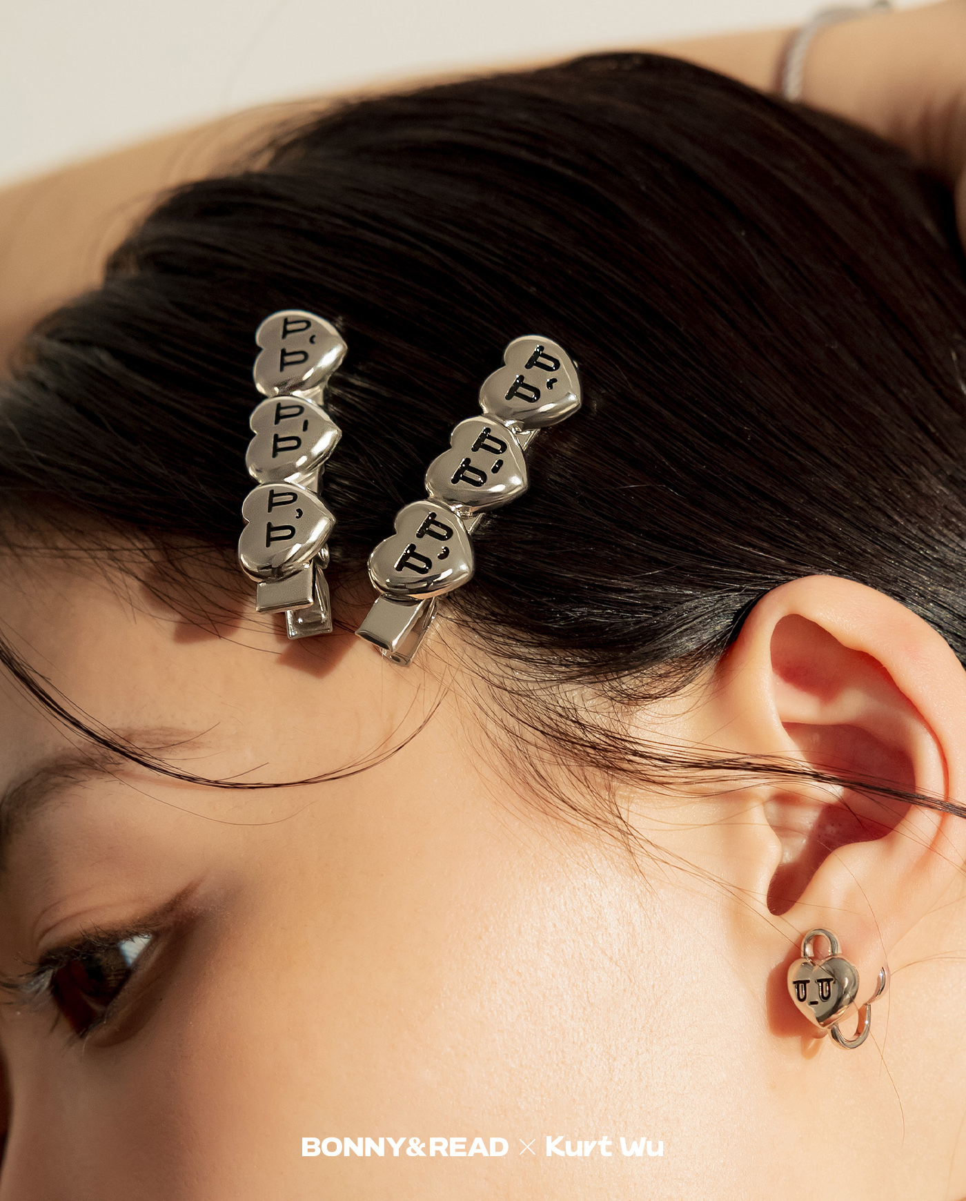 飾品,kurt聯名,kurt wu,愛心,髮夾,髮夾組,hairclips