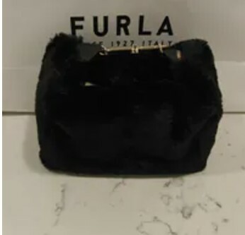 [S] FURLA WE00683-BX3185-O6000 TEIA XL CROSSBODY TESSUTO FLUFFY PADDED,NERO, 8050597478470 (SF282)