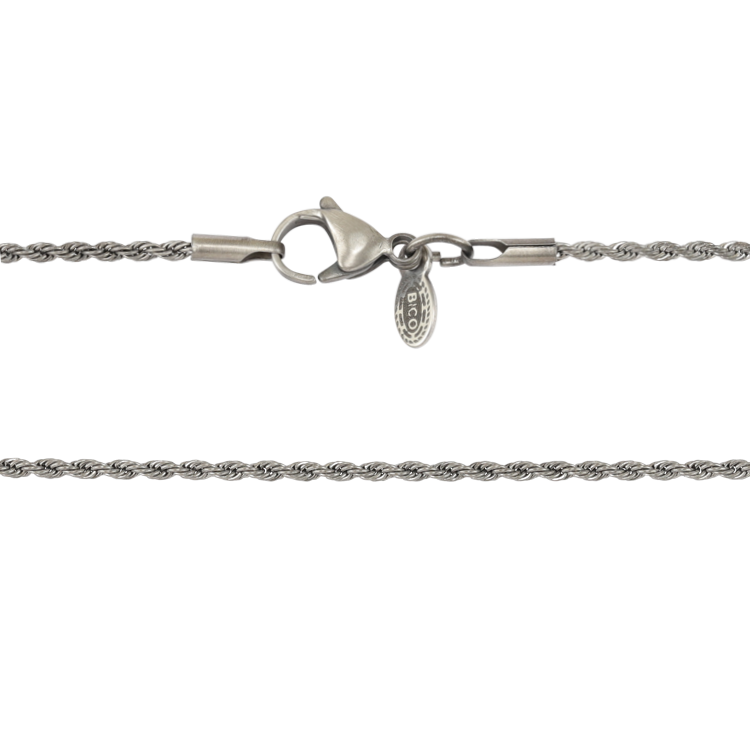 Bico鍊子，男士鍊子 1mm精緻編織麻花鍊；Cut Rope Chain  經典百搭（3912）