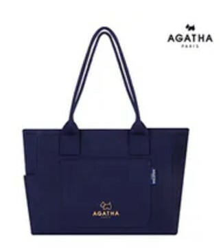 [S] AGATHA ETOILE PICNIC TOTE BAG,NAVY, AGT213-545 (SAG32)