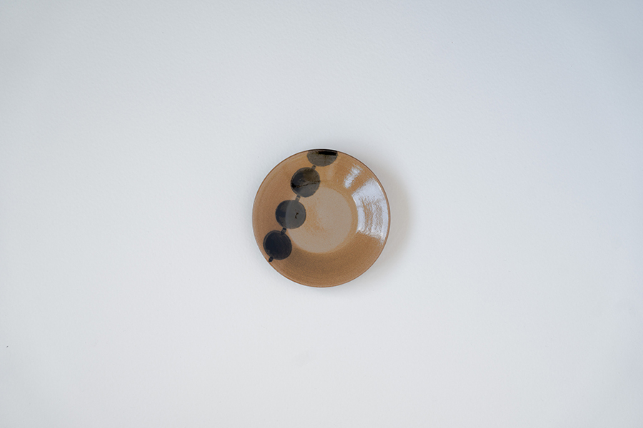 村上雄一-糰子皿 褐