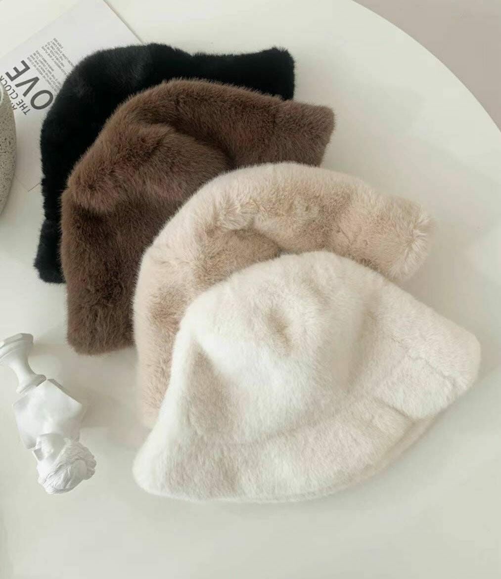 BN3232 兔毛保暖漁夫帽