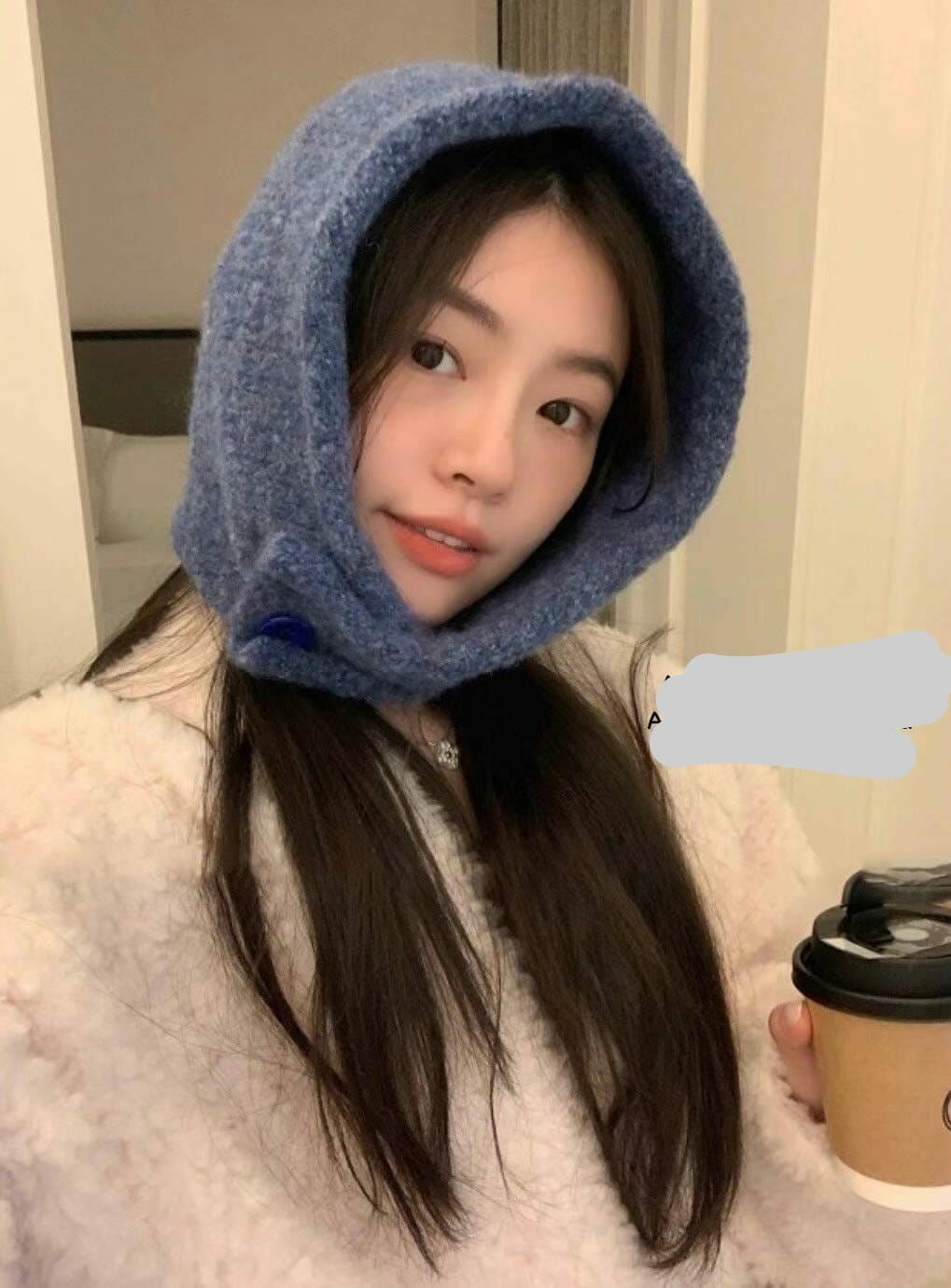 BN3234 羊毛鈕扣款巴拉克拉法帽