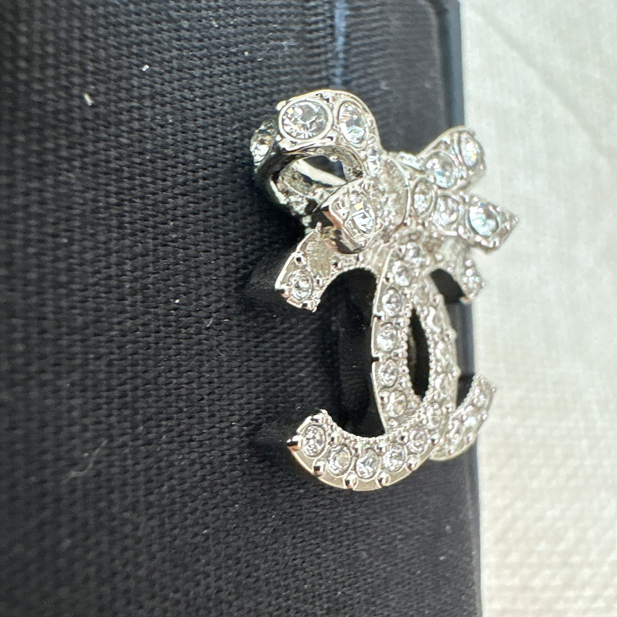 Chanel Bow CC Logo Earrings - Shw