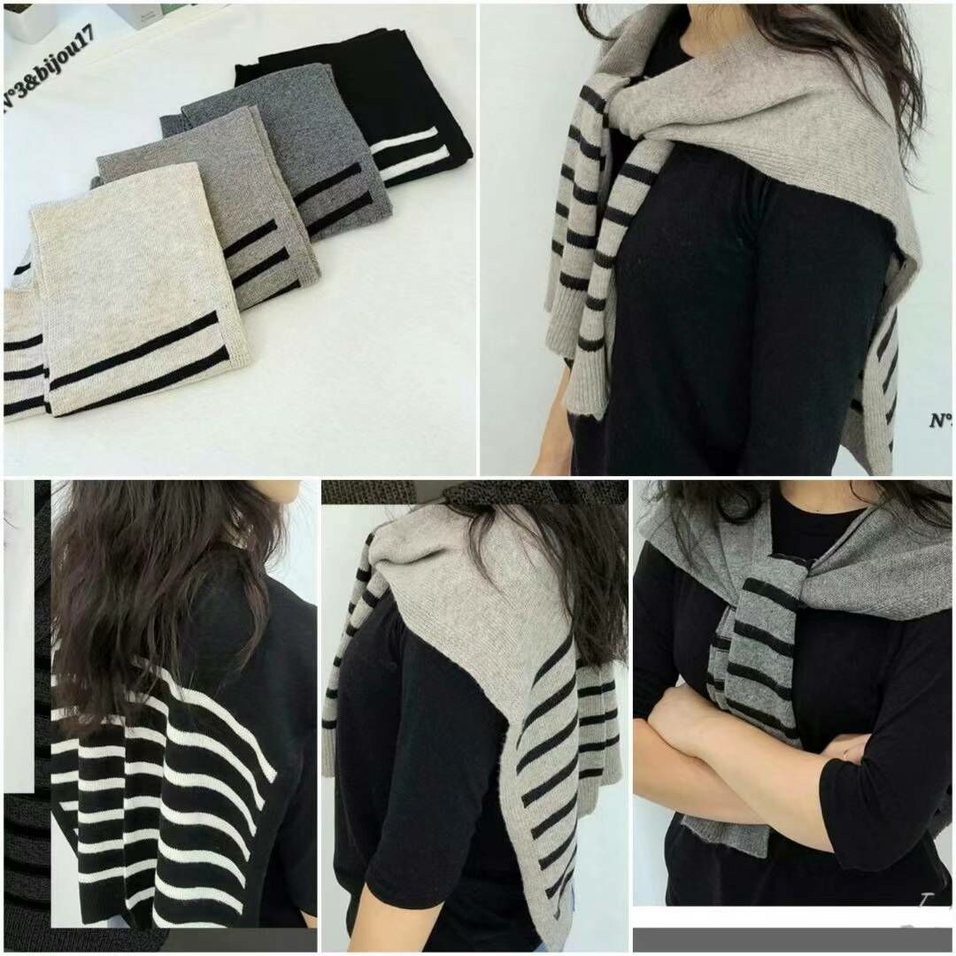 BN3249 橫間polo風假外套披肩