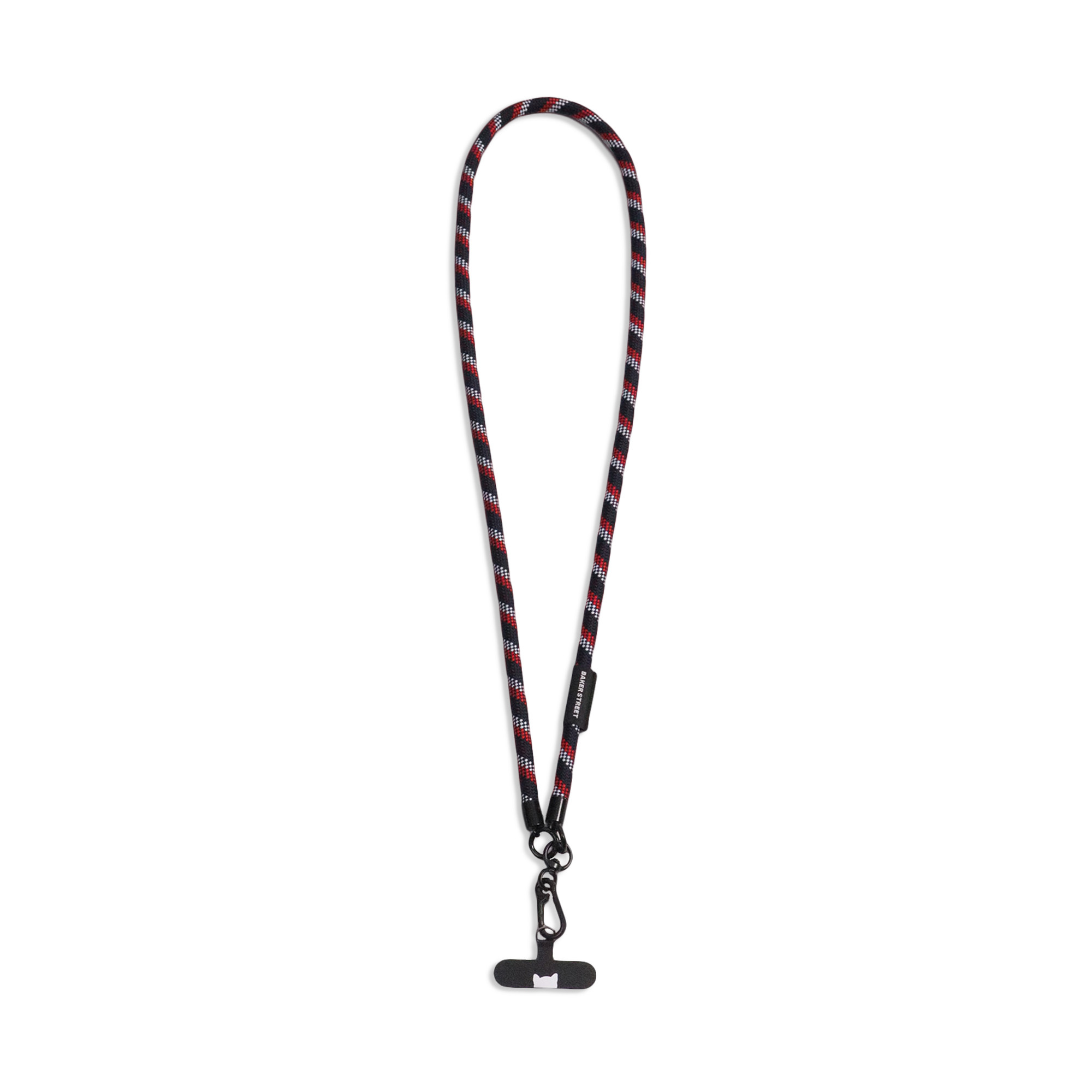 紅白斜紋手機掛繩
