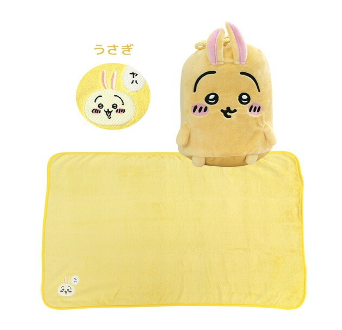 吉伊卡哇 3D公仔 多用途法蘭絨毛絨被 | 毛毯 |兔兔 (日本直送)