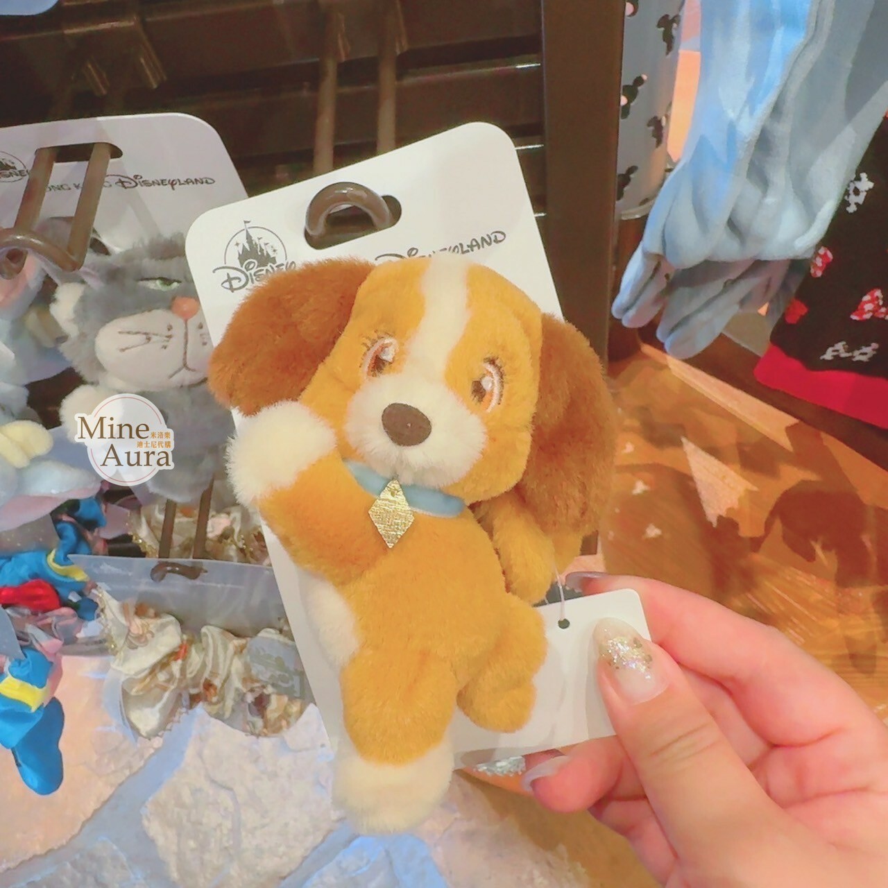 小姐 Lady 造型 絨毛 髮夾 髮抓 鯊魚夾 小姐與流氓 Lady and the Tramp -香港迪士尼樂園