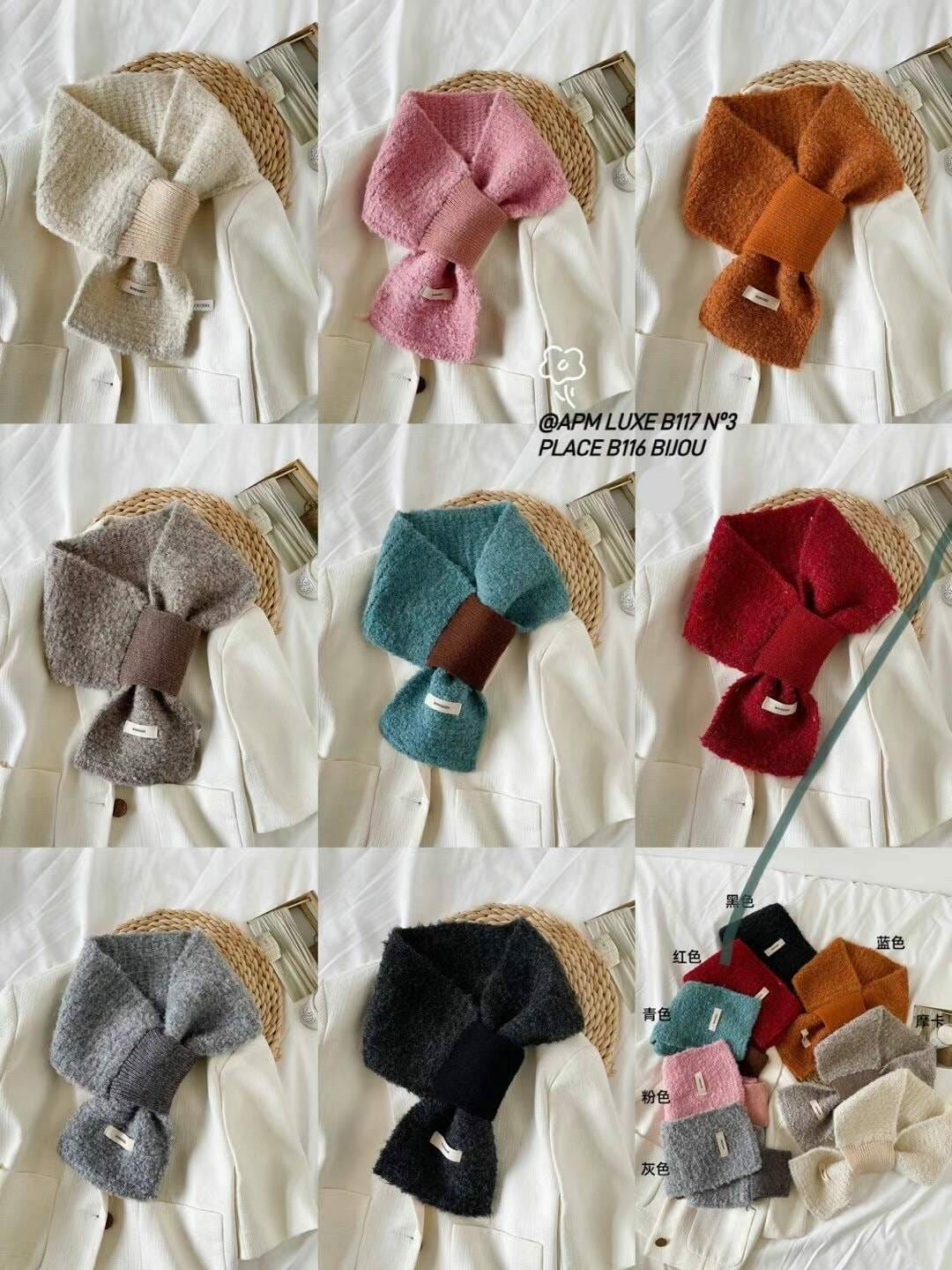 BN3263 軟綿綿插口款短圍巾