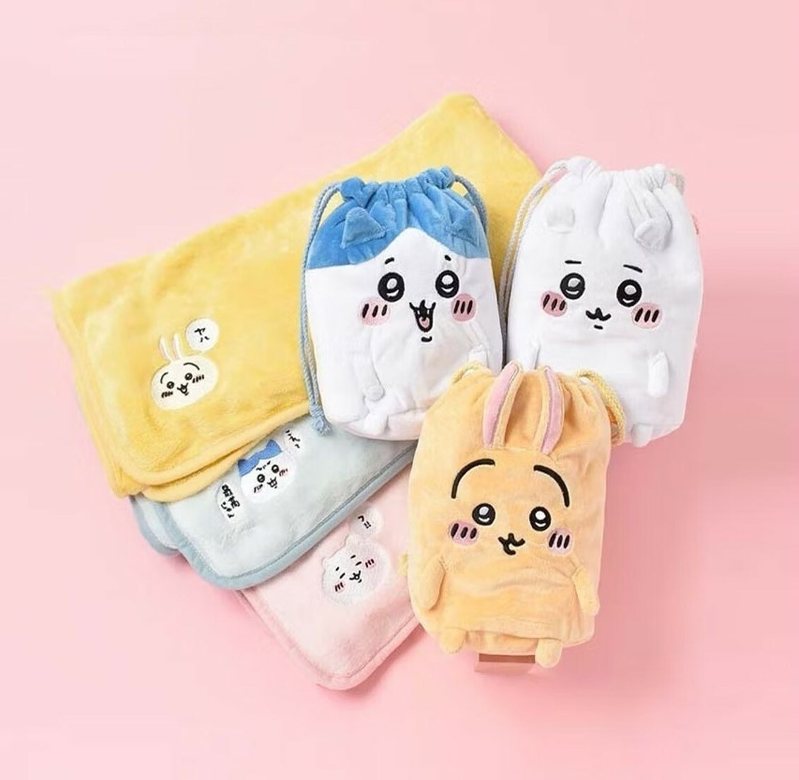 吉伊卡哇 3D公仔 多用途法蘭絨毛絨被 | 毛毯 |兔兔 (日本直送)