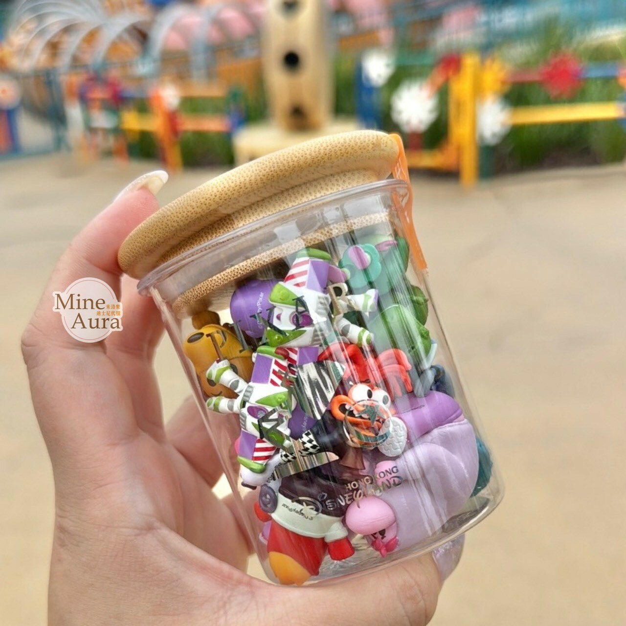 樂園限定 皮克斯 Pixar 玩具總動員 Toy Story 腦筋急轉彎 Inside Out 怪獸電力公司 Monsters, Inc. 迷你公仔+罐子 -香港迪士尼樂園