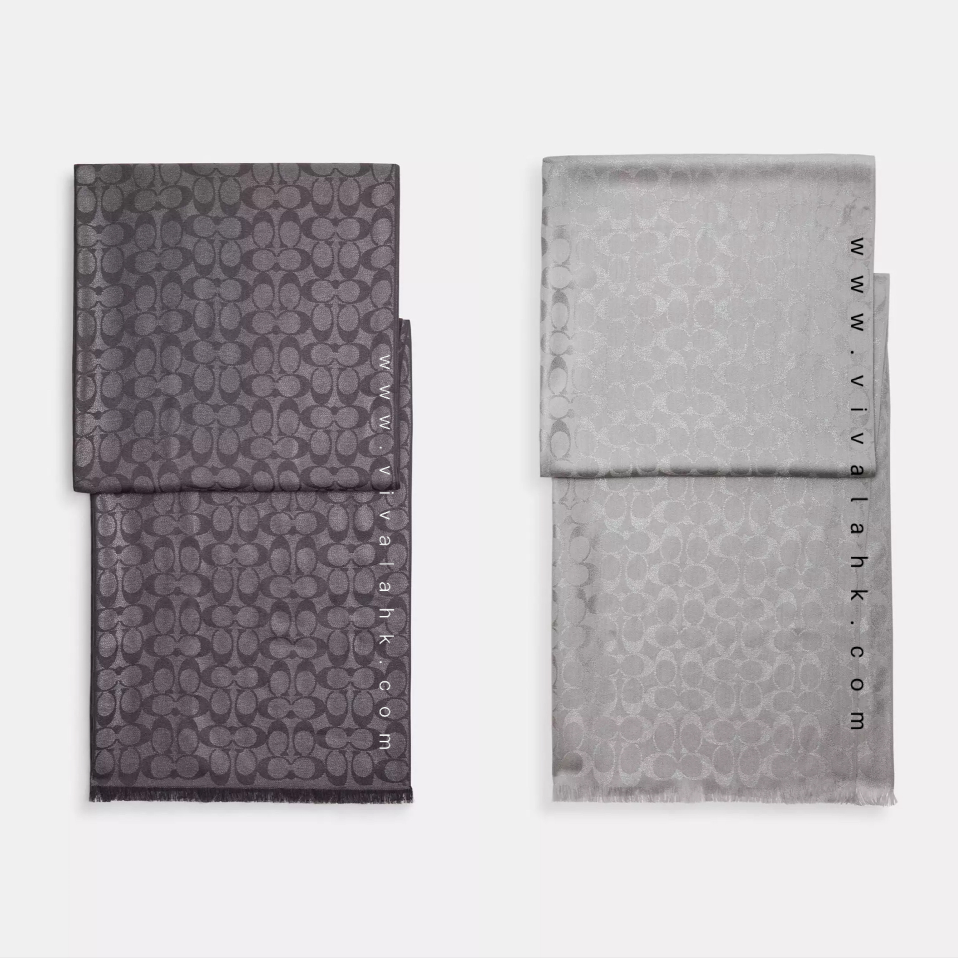 Coach - Signature Metallic Oblong Scarf (CO083)