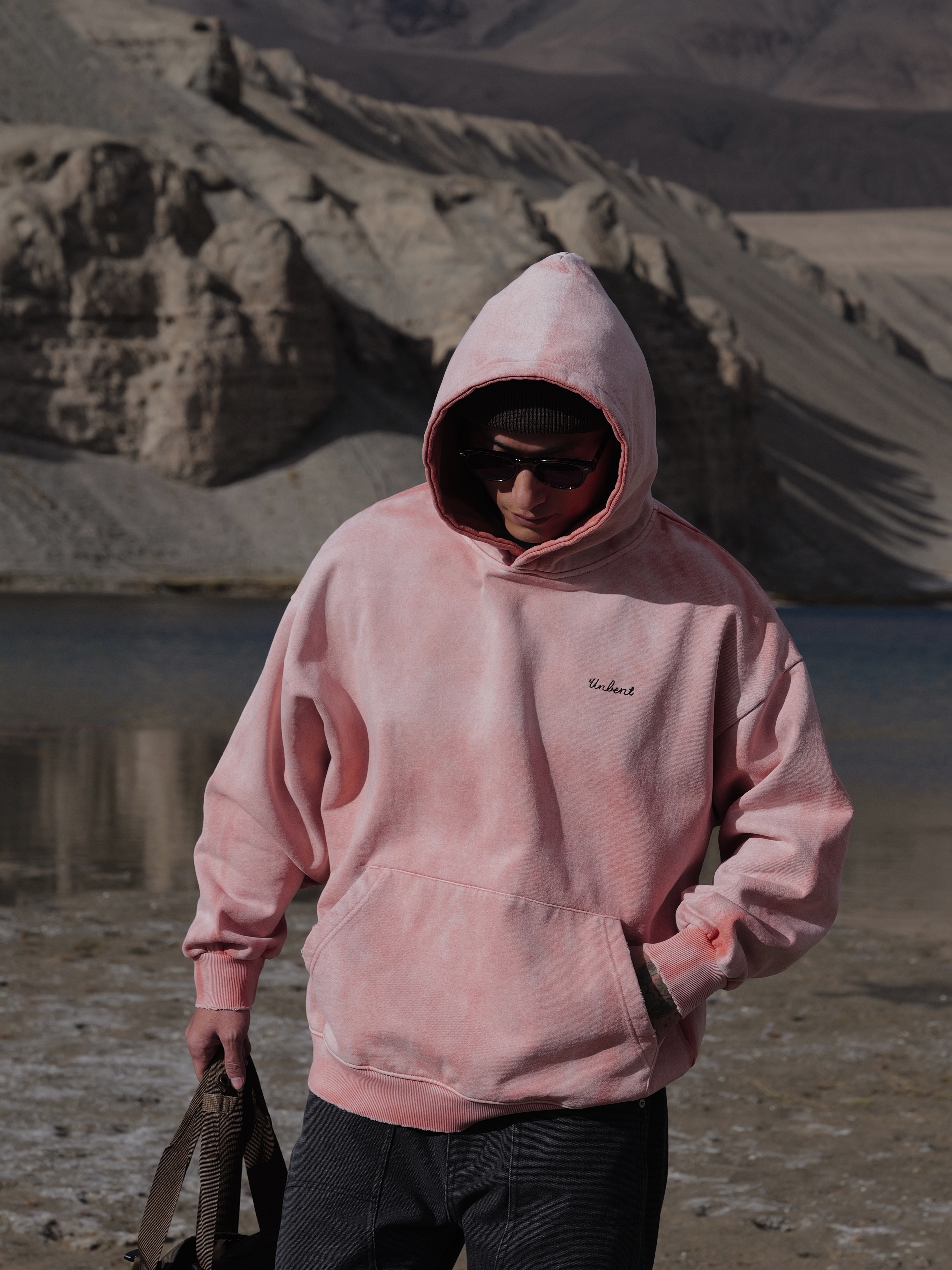 Unbent 水洗做舊刺繡重磅帽踢