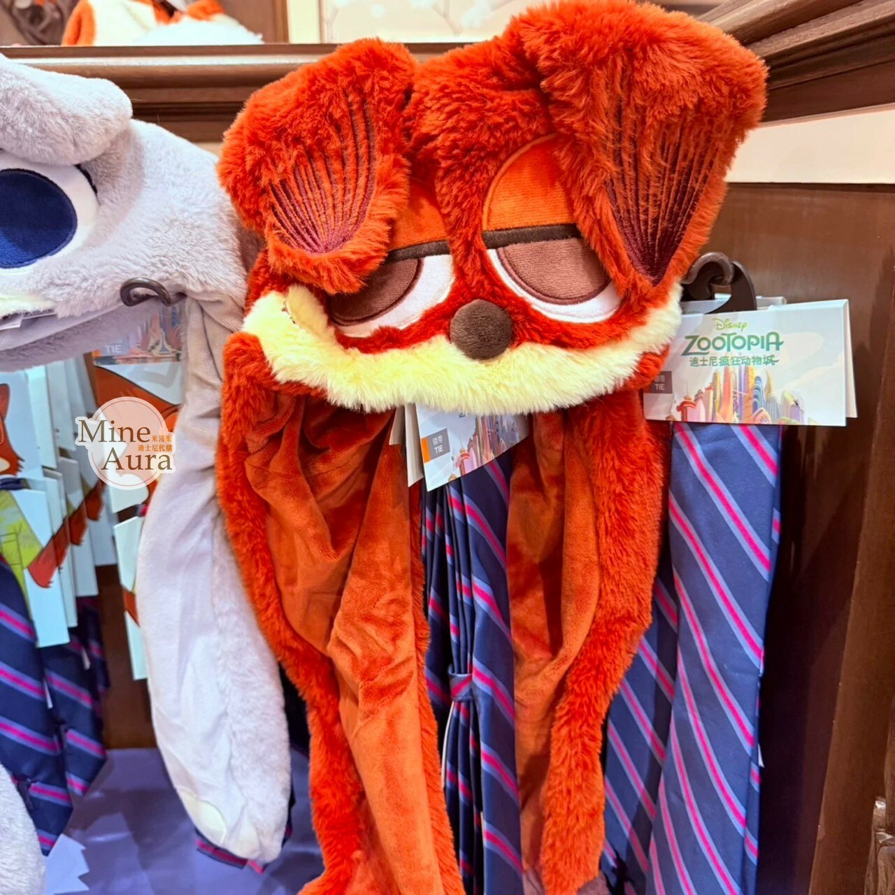 胡尼克 Nick 絨毛大頭 造型 可動設計 頭套 保暖 帽子 動物方城市 Zootopia -上海迪士尼樂園