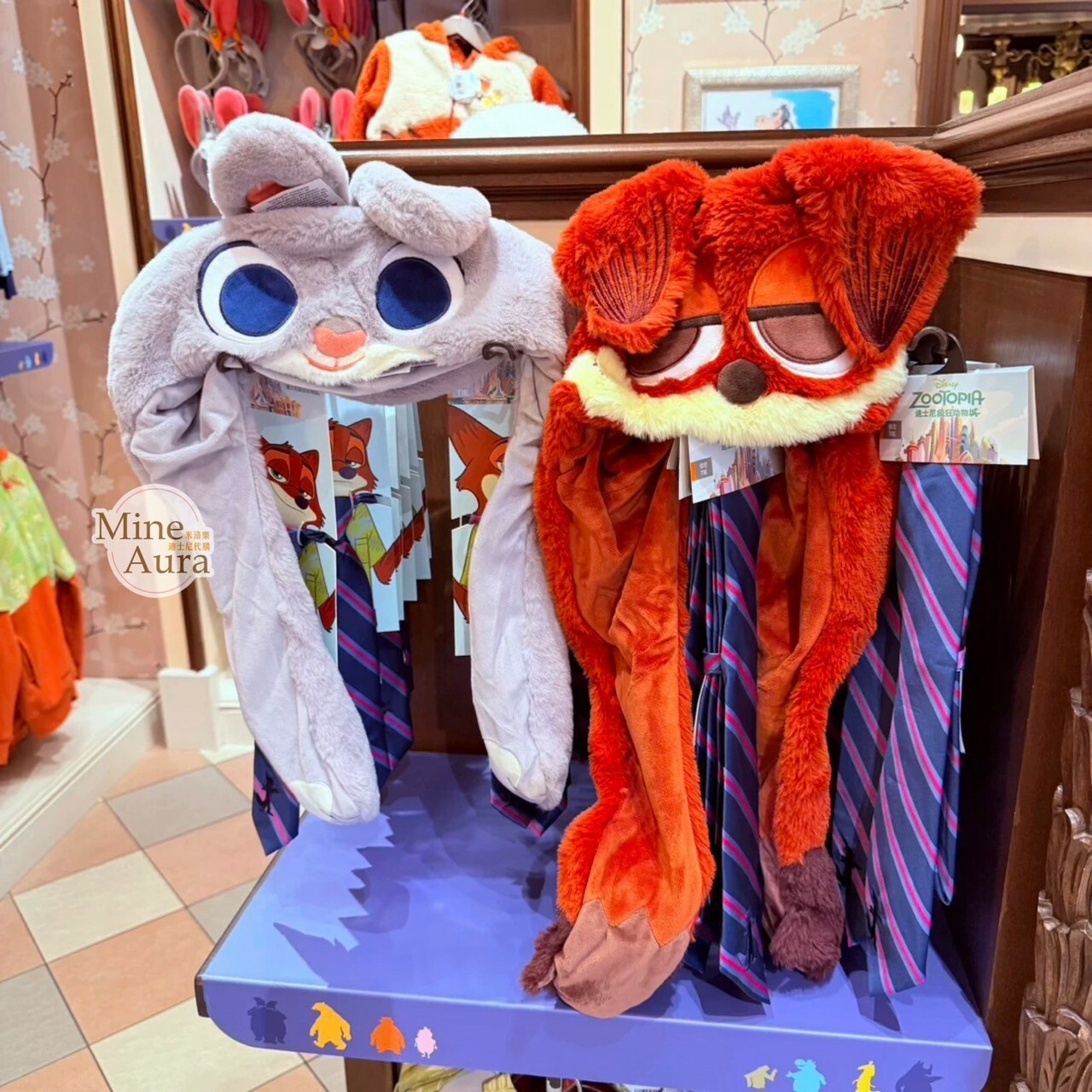 哈茱蒂 Judy 兔 絨毛大頭 造型 可動設計 頭套 保暖 帽子 動物方城市 Zootopia -上海迪士尼樂園