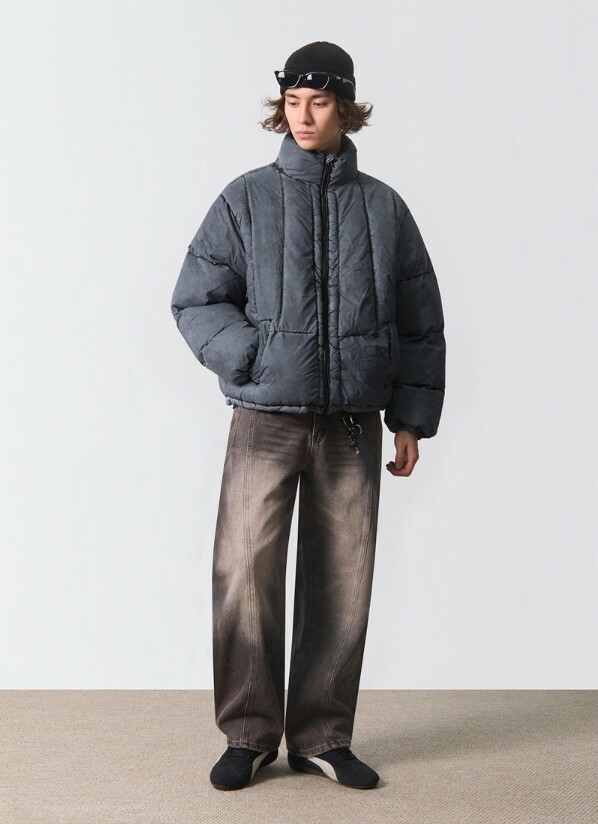 "代購" DIMITRI BLACK 韓國選物 鋪棉外套 水洗做舊 保暖