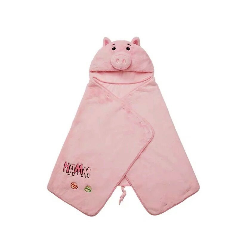 (現貨) 火腿豬 Ham 連帽造型 披肩 毛毯 可摺疊收納 玩具總動員 Toy Story -上海迪士尼樂園