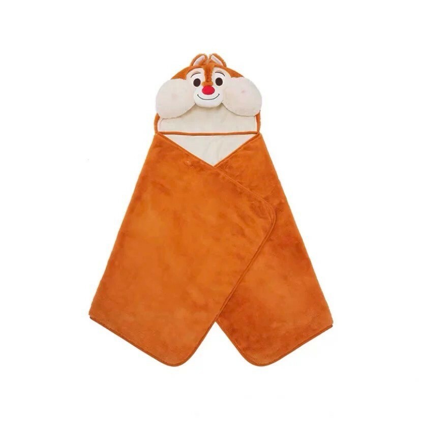 紅鼻 蒂蒂 Dale 連帽造型 披肩 毛毯 可摺疊收納 奇奇蒂蒂 Chip 'n Dale -上海迪士尼樂園