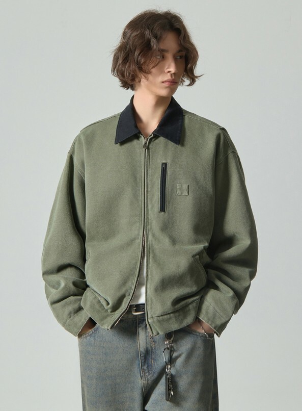 "代購" DIMITRI BLACK 韓國選物 水洗做舊 底特律外套