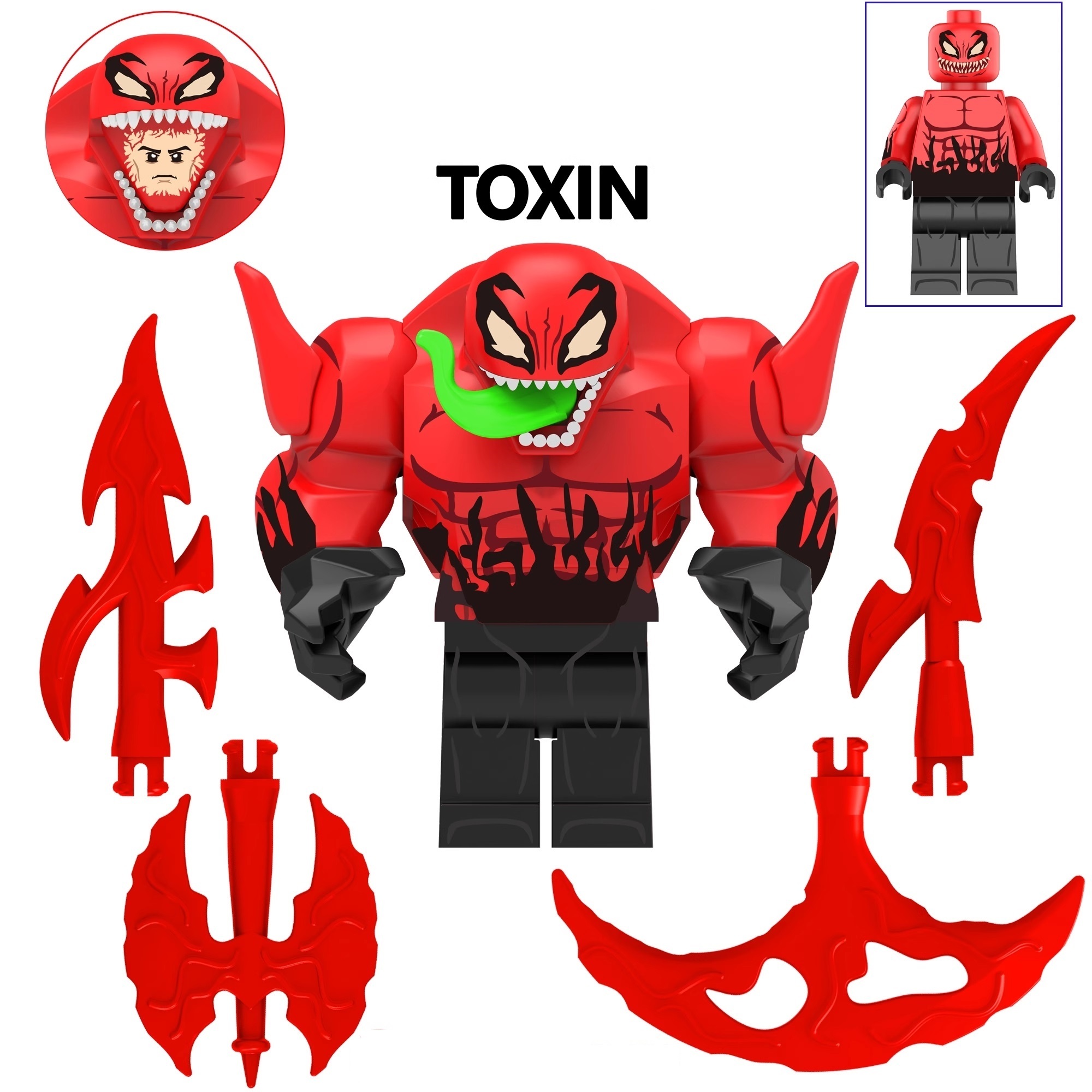 Toxin Venom DC SuperHeroes Minifigures Minifigs fit Lego AF327