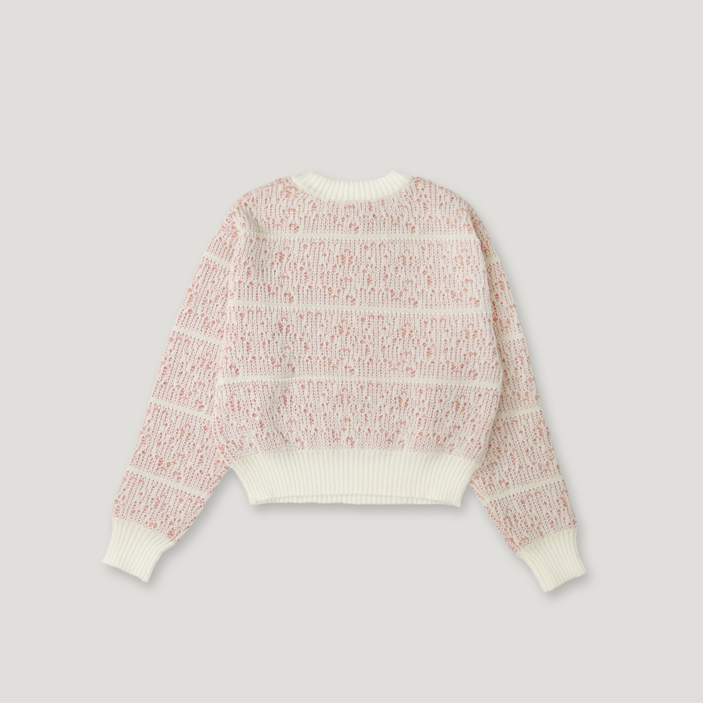 J.P.L. 圓領破損雙色針織短版毛衣 ╭ 2色 ╮