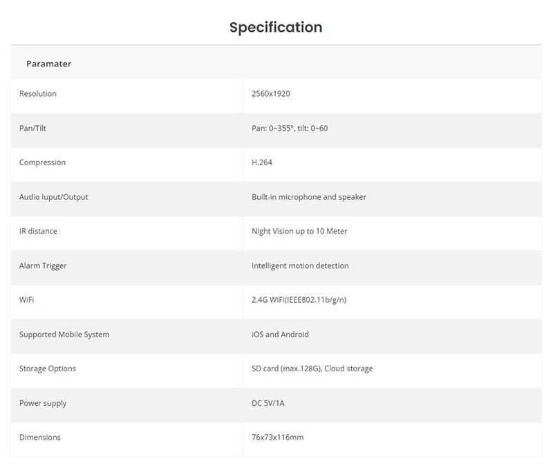Arenti Laxihub P2F 5MP室內Wi-Fi雲台攝影機