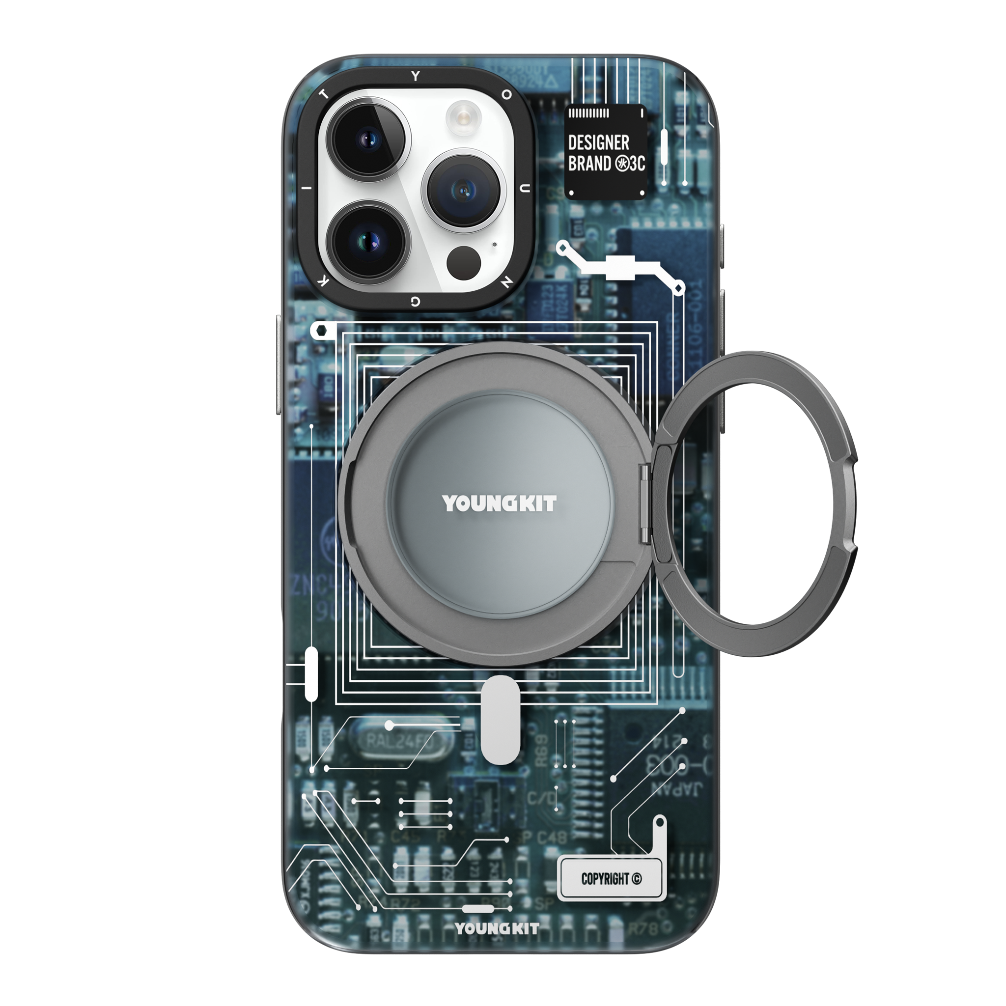 【Youngkit】iPhone 16系列 Technology Magnetic(Rotating Bracket)科技磁吸系列手機殼