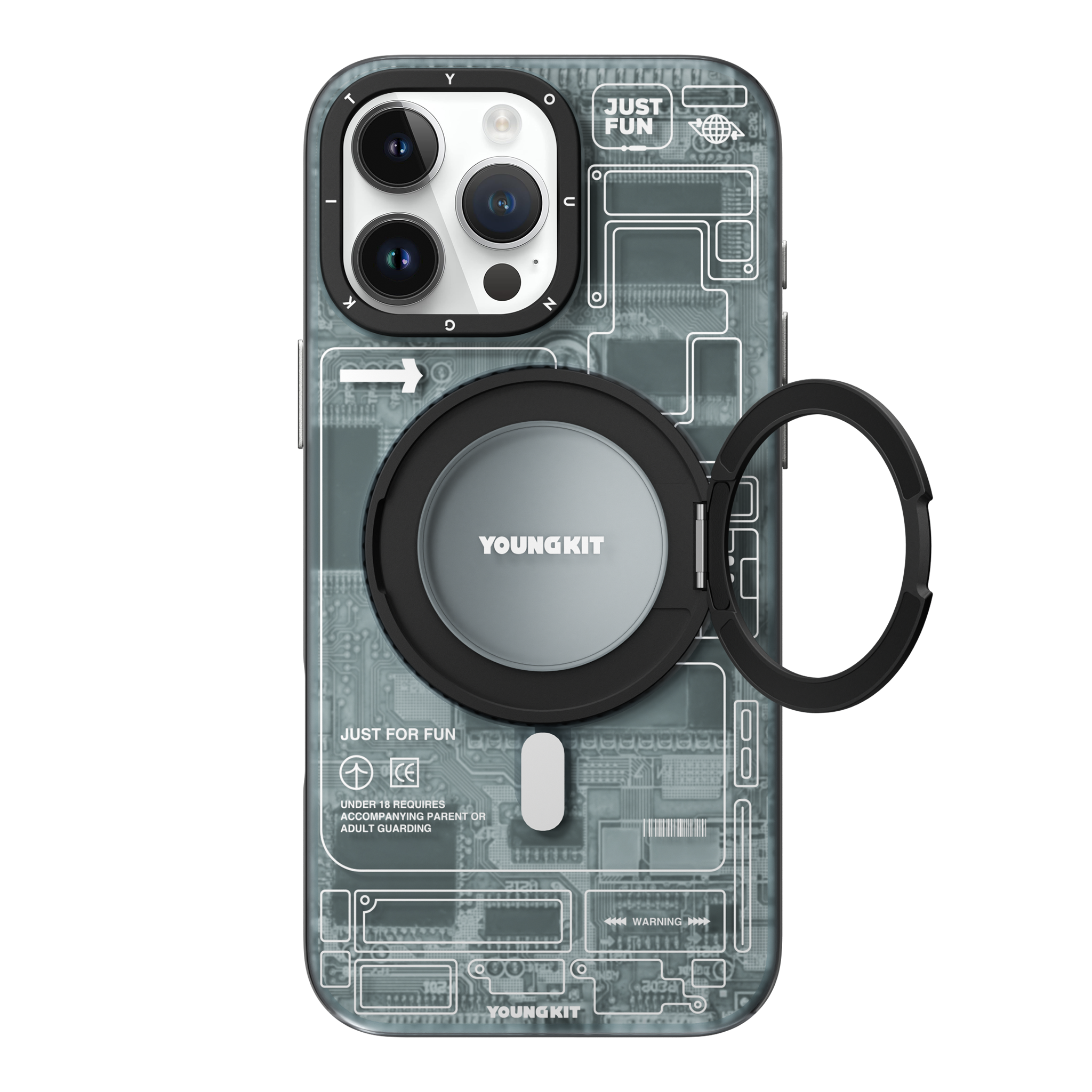 【Youngkit】iPhone 16系列 Technology Magnetic(Rotating Bracket)科技磁吸系列手機殼