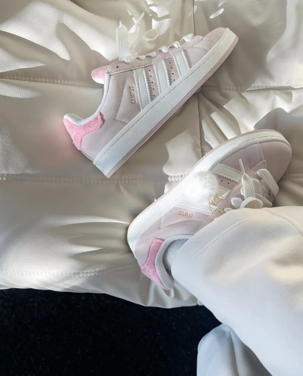 Adidas Campus 00s 櫻花粉毛絨 白粉色 麂皮 復古 麵包鞋 焦糖底 JR8042/預購