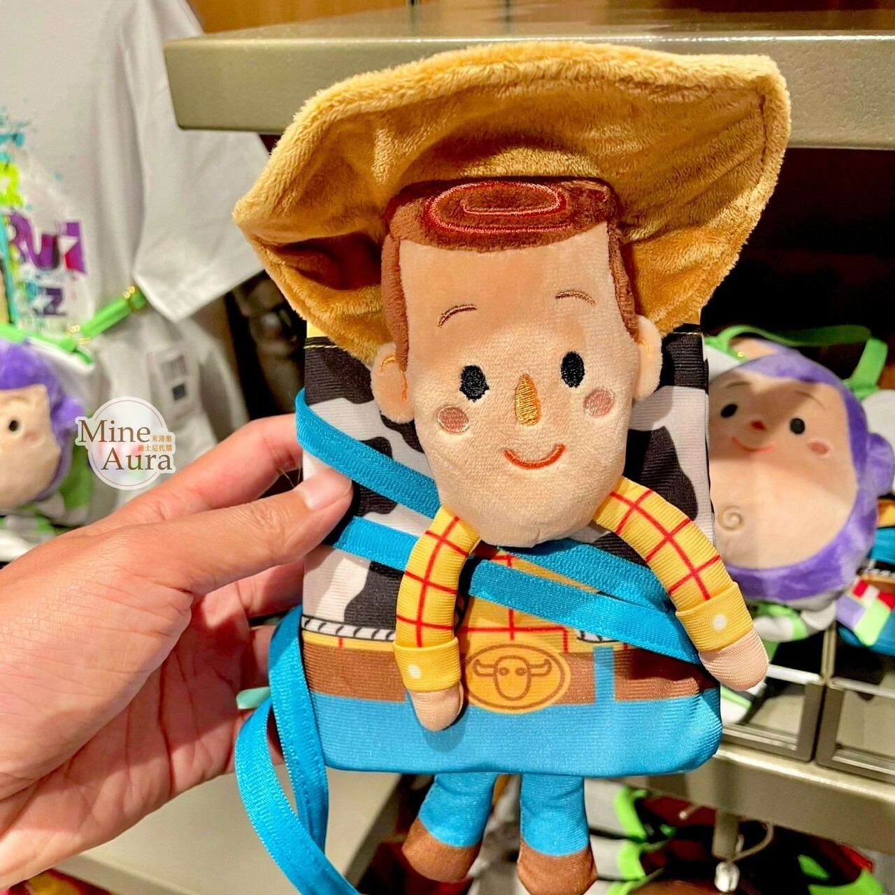 (限時特價) Q版 胡迪 Woody 絨毛 造型 斜背小包 手機包 玩具總動員 Toy Story -上海迪士尼樂園