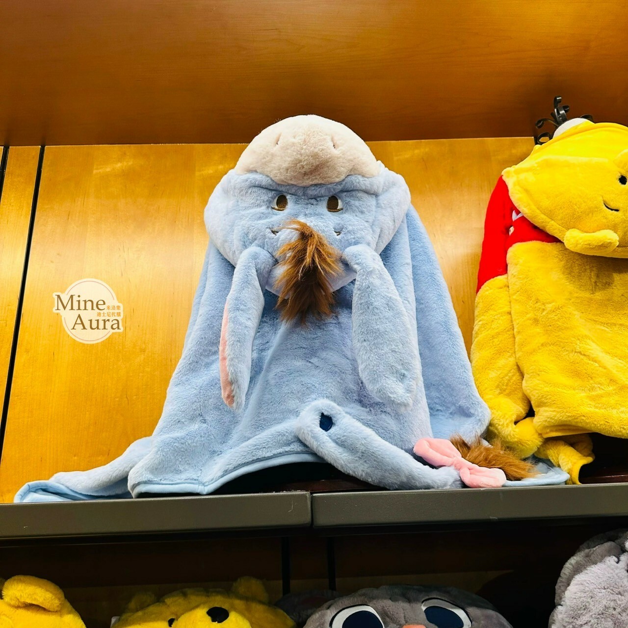 屹耳 Eeyore 連帽造型 披肩 毛毯 可摺疊收納 小熊維尼 Winnie the Pooh -上海迪士尼樂園