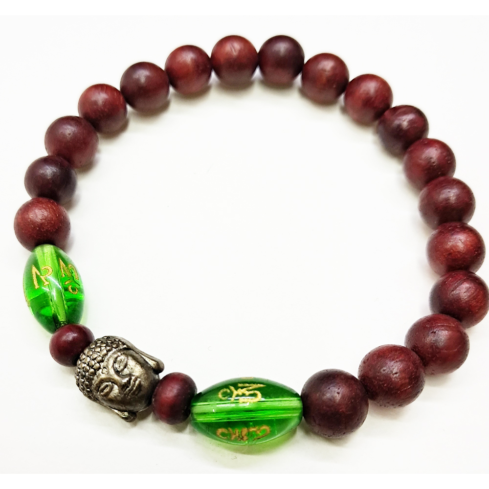 佛首(藏銀)+紫檀手珠8mm【十方】139458