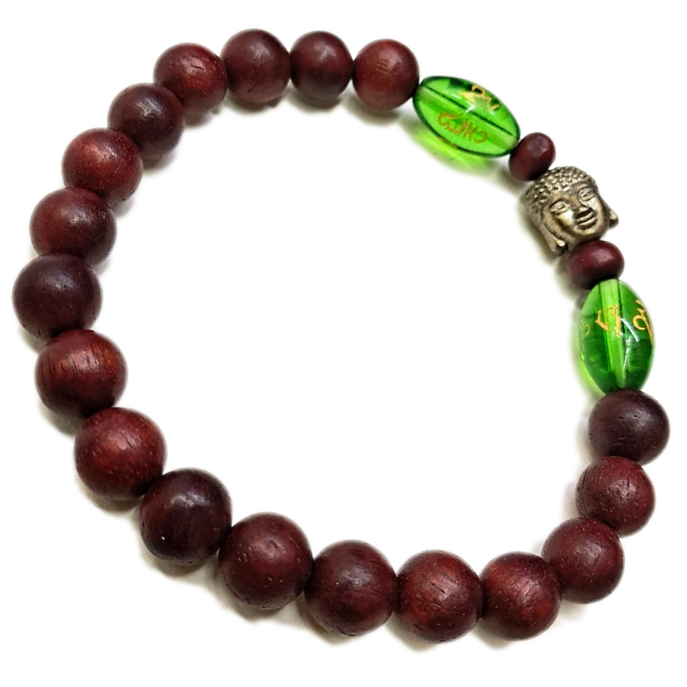 佛首(藏銀)+紫檀手珠8mm【十方】139458