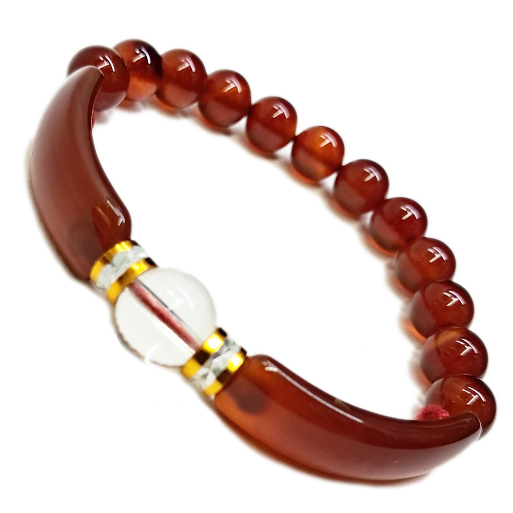 紅玉髓彎形手珠8mm【十方】131355