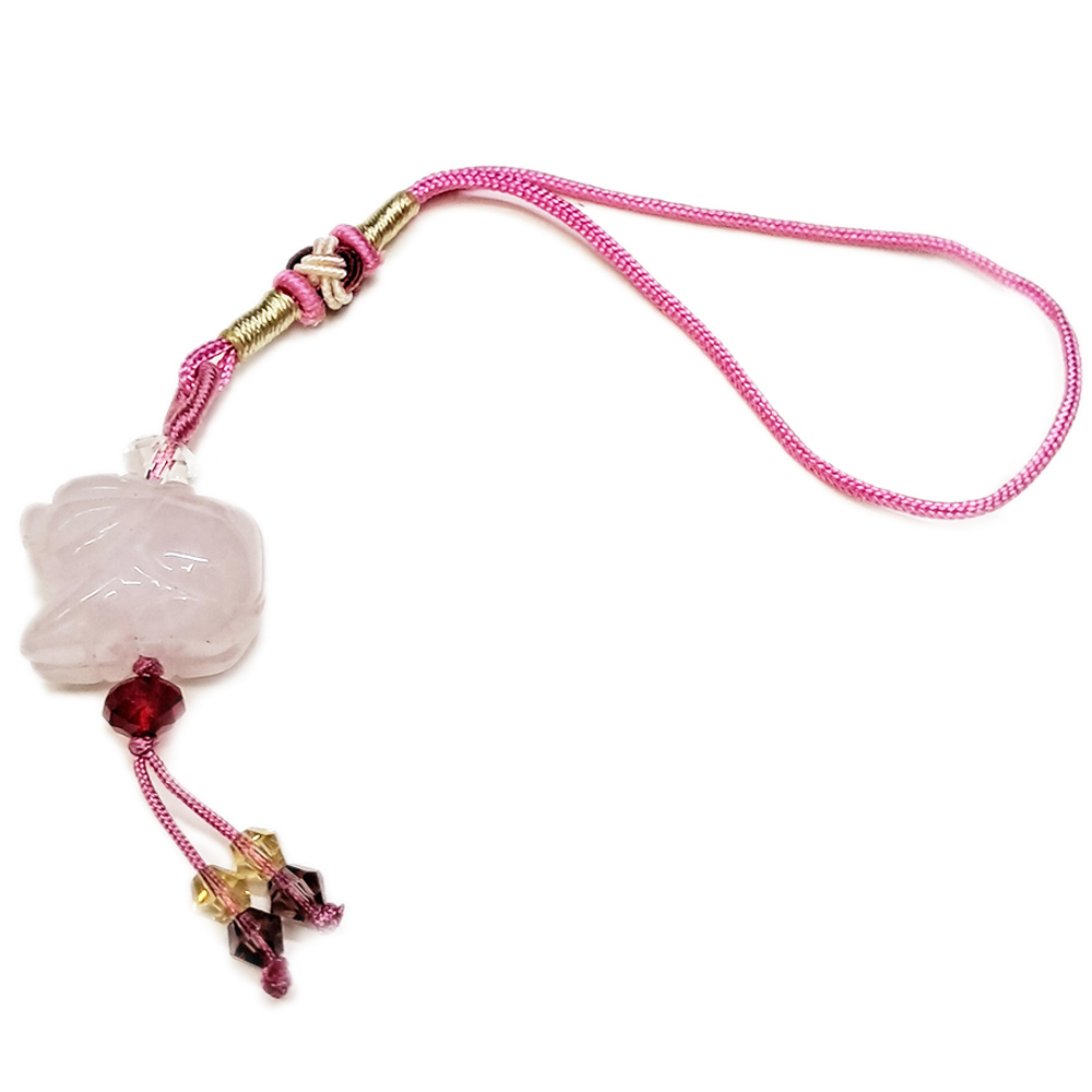 牛{粉晶}吊飾【十方】133839