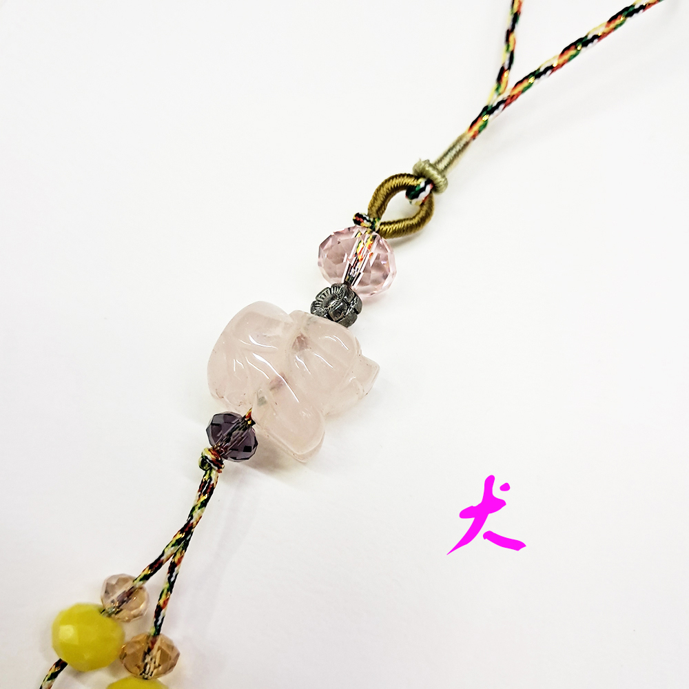 犬{粉晶}吊飾【十方】153825