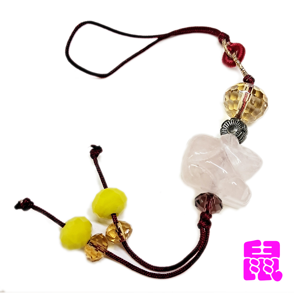 鼠{粉晶}吊飾【十方】153828