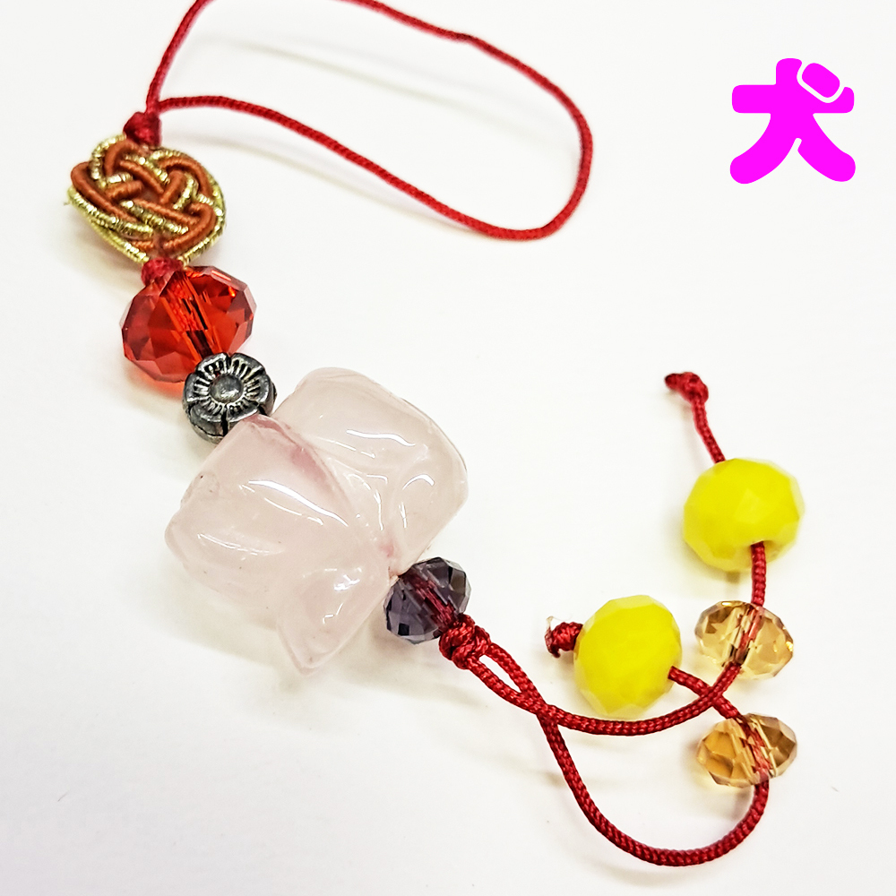 犬{粉晶}吊飾【十方】153831