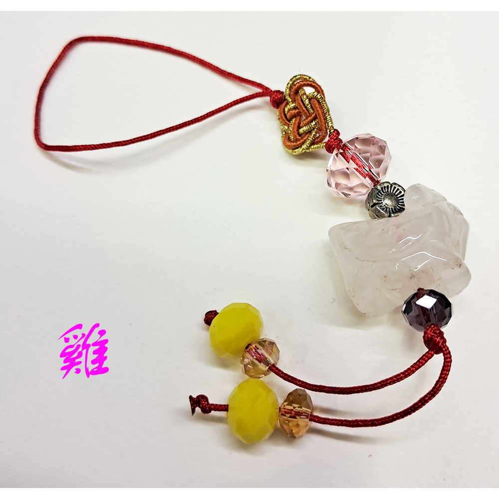 雞{粉晶}吊飾【十方】153837