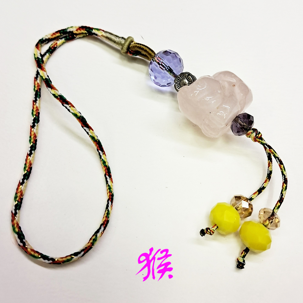 猴{粉晶}吊飾【十方】153838