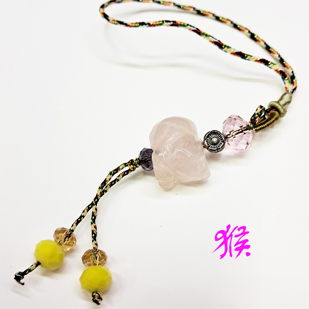 猴{粉晶}吊飾【十方】153839