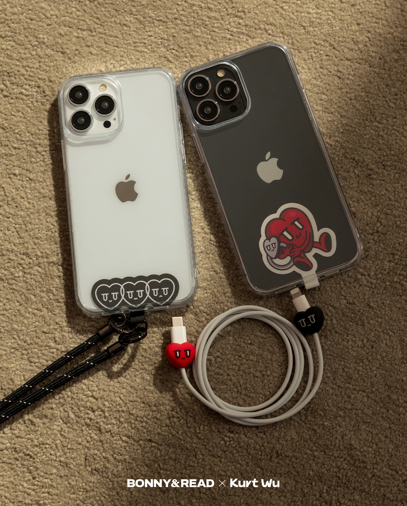 飾品,kurt聯名,kurt wu,愛心,手機墊片