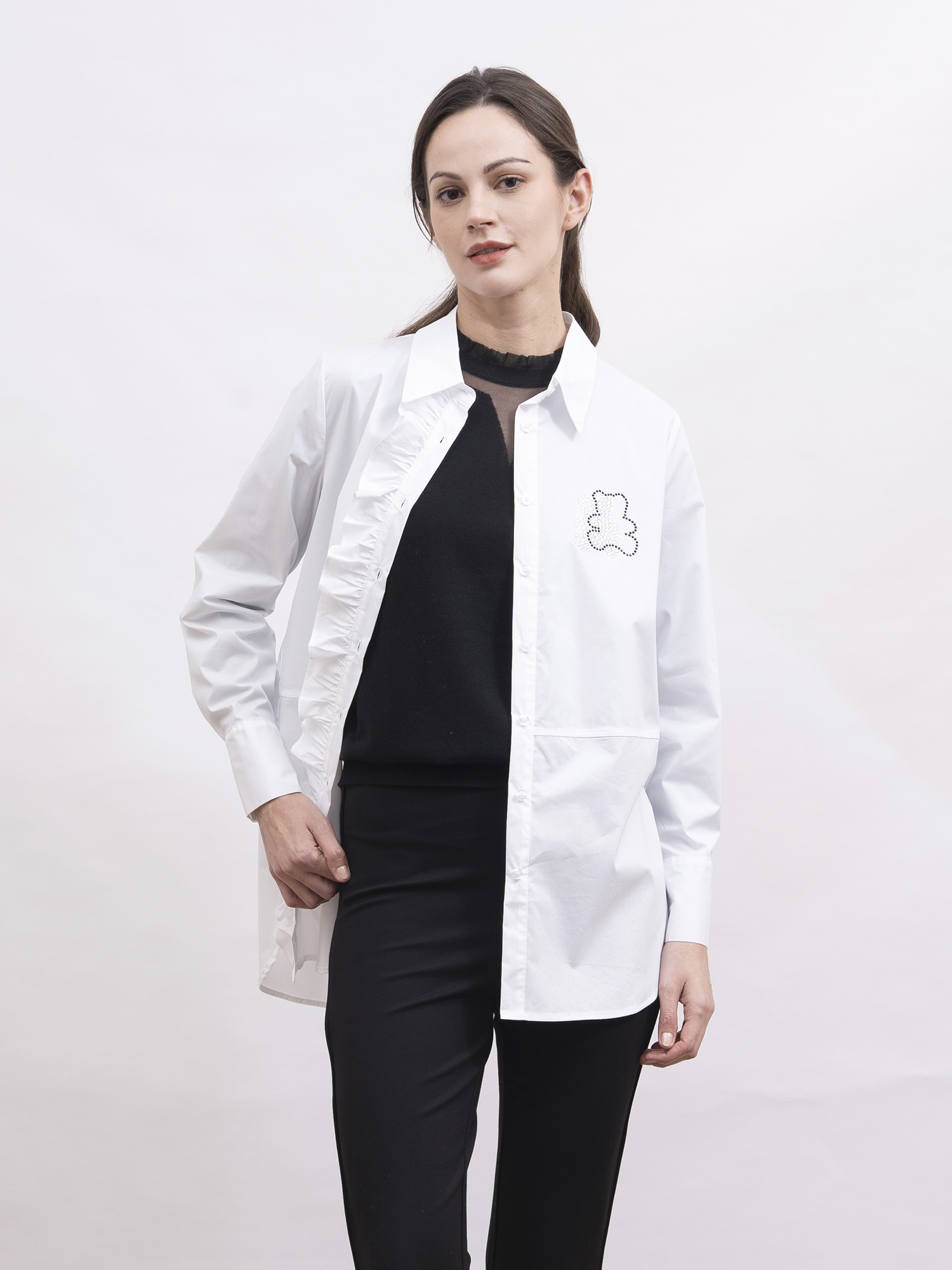 mi-tu 閃石小熊長袖恤衫