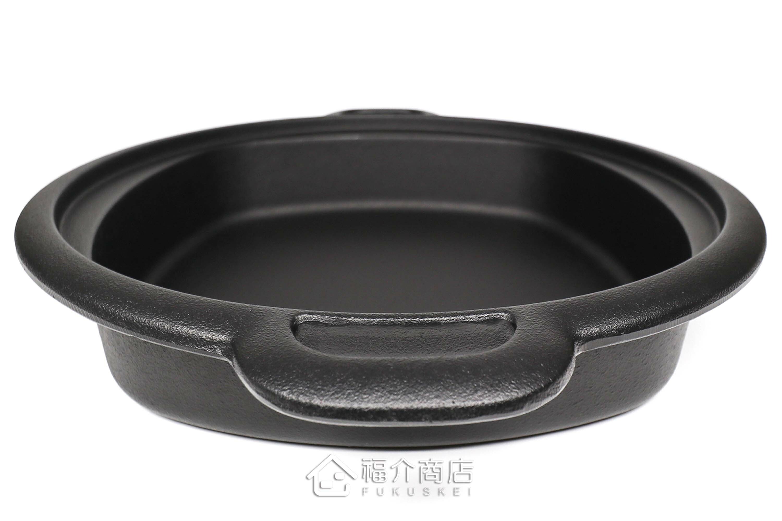 兼用煮壽喜燒或煎餃子的24cm黑色鑄鐵鍋