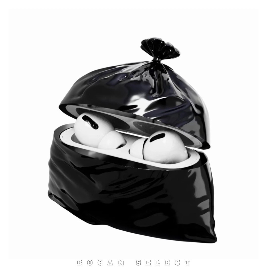 黑色垃圾袋 耳機殼 AIRPODS