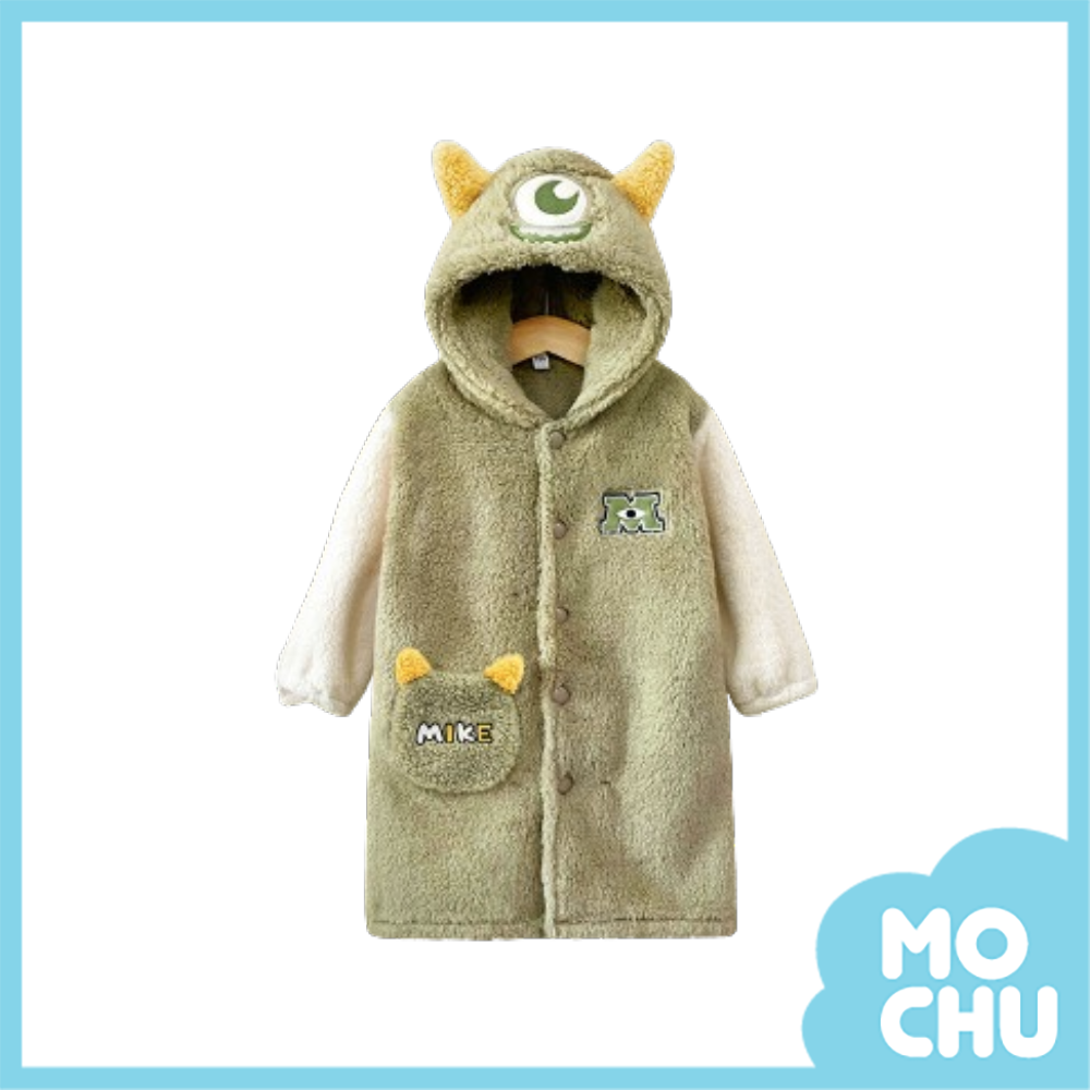 大眼怪北美絨加厚睡袍