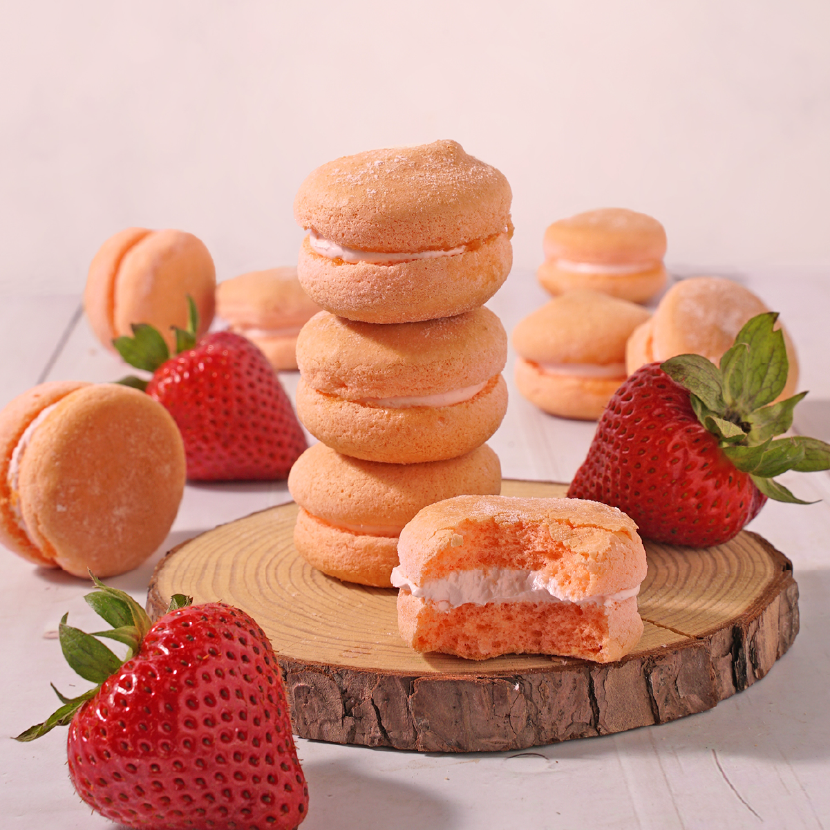 雲朵馬卡龍【午茶點心/台式馬卡龍/牛粒/原味/草莓】