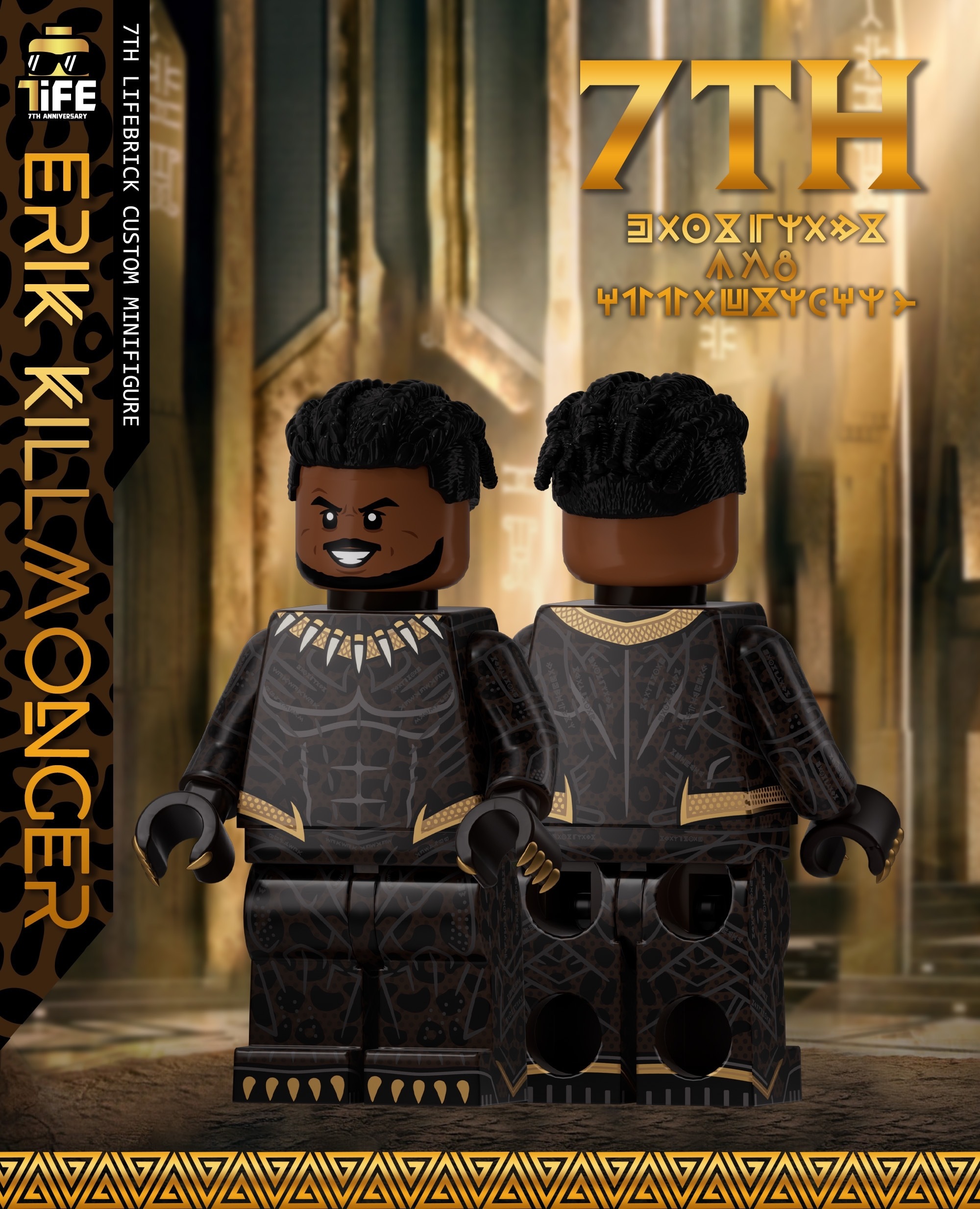 [Life Brick][In Stock] Erik Killmonger [PADprinted]